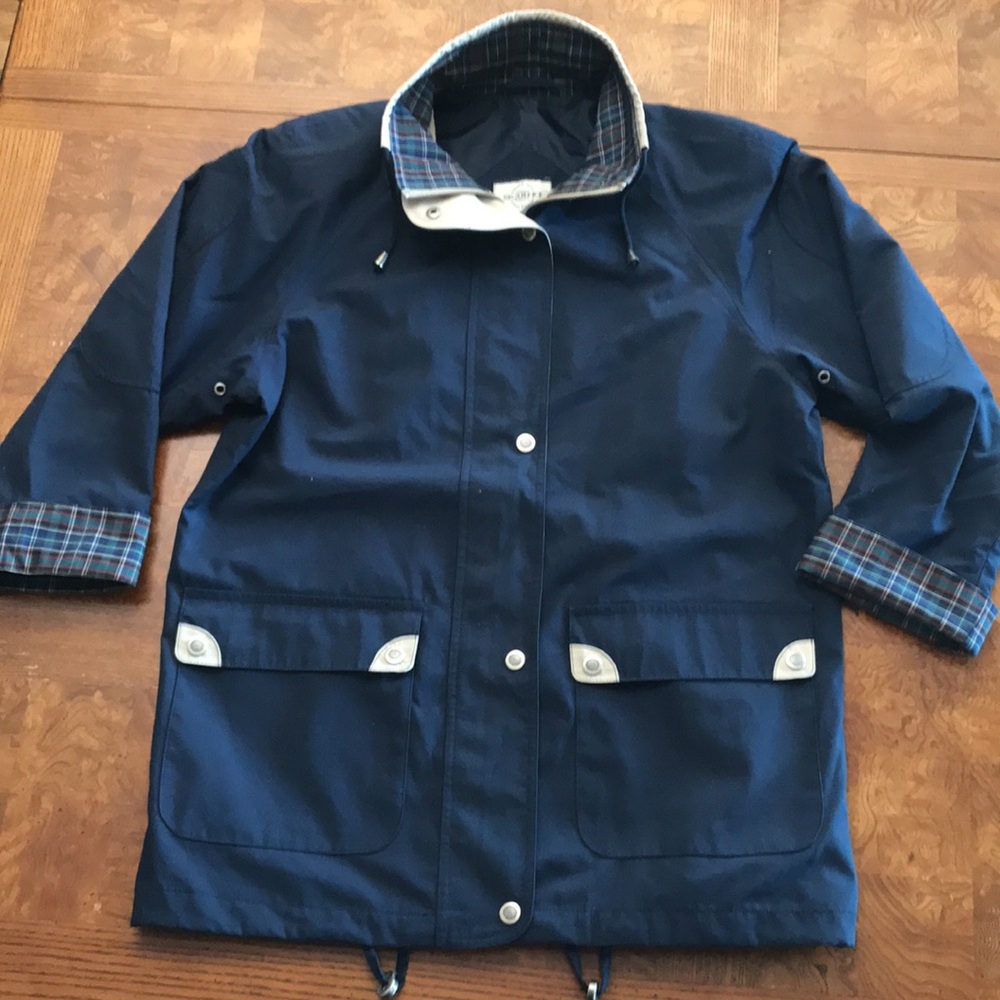 Vintage Sequence Utility Trench Coat Lightweight Rain Shell  Size 9/10